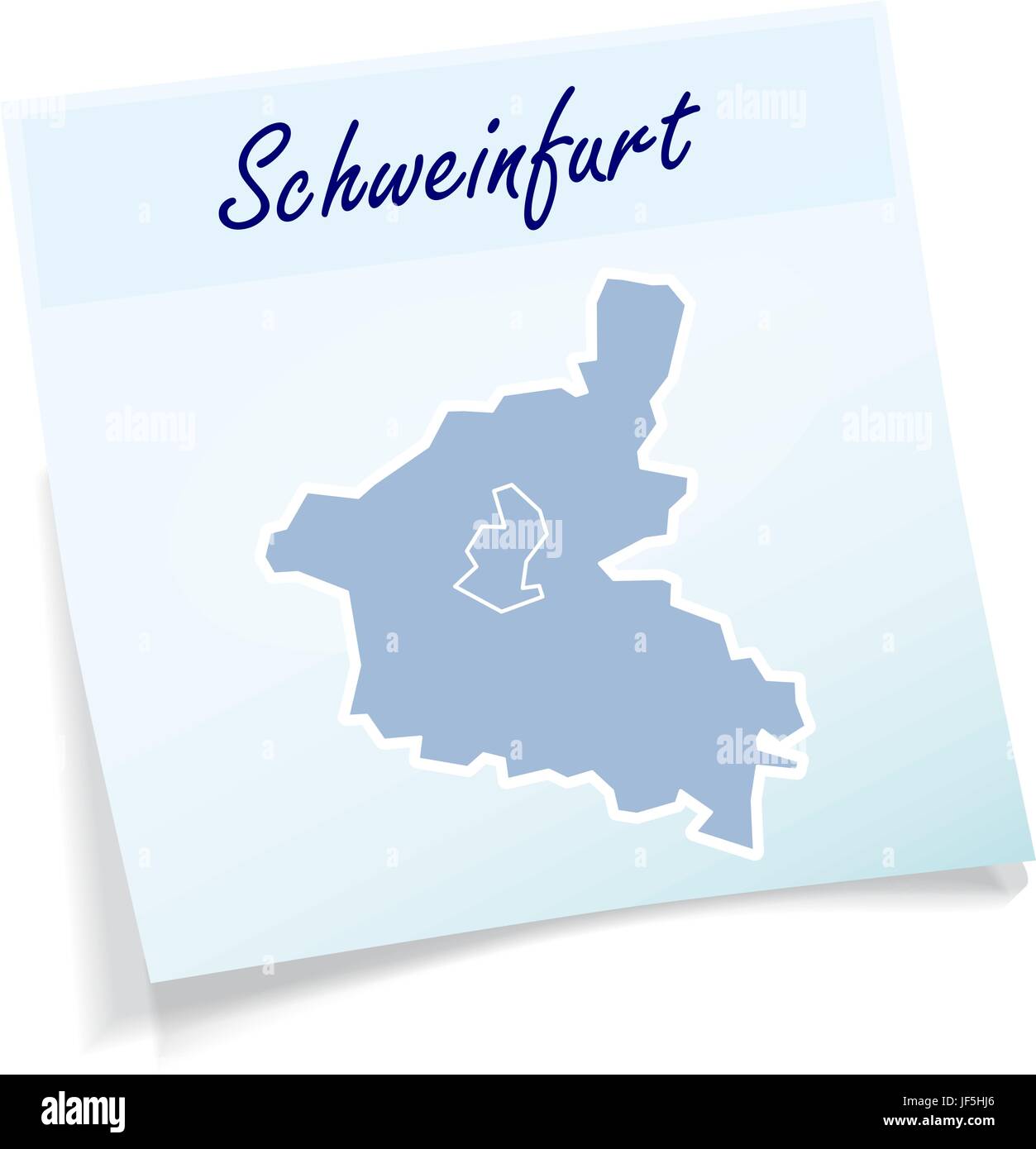 Schweinfurt als Notizzettel Stock Vektor