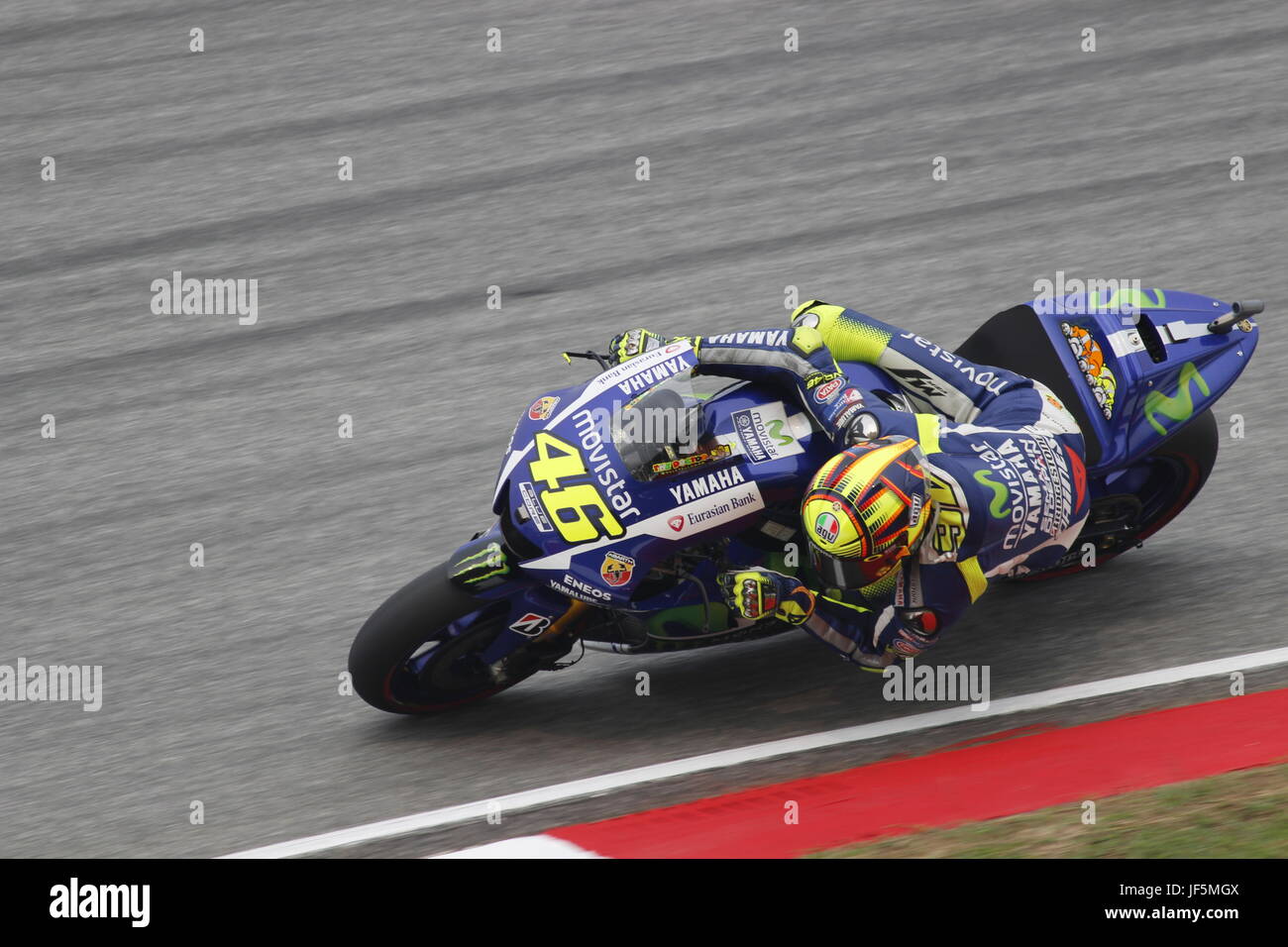 MotoGP-2015 Motorsport Motorrad-Rennfahrer Valentino Rossi Stockfoto