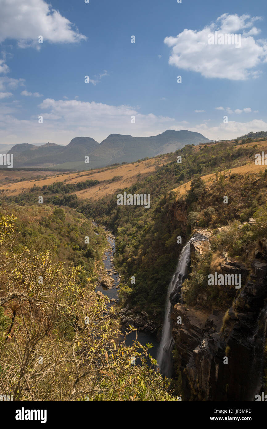 Die Lisbon Falls und den Fluss im Wald von Mpumalanga, Südafrika, Afrika Stockfoto