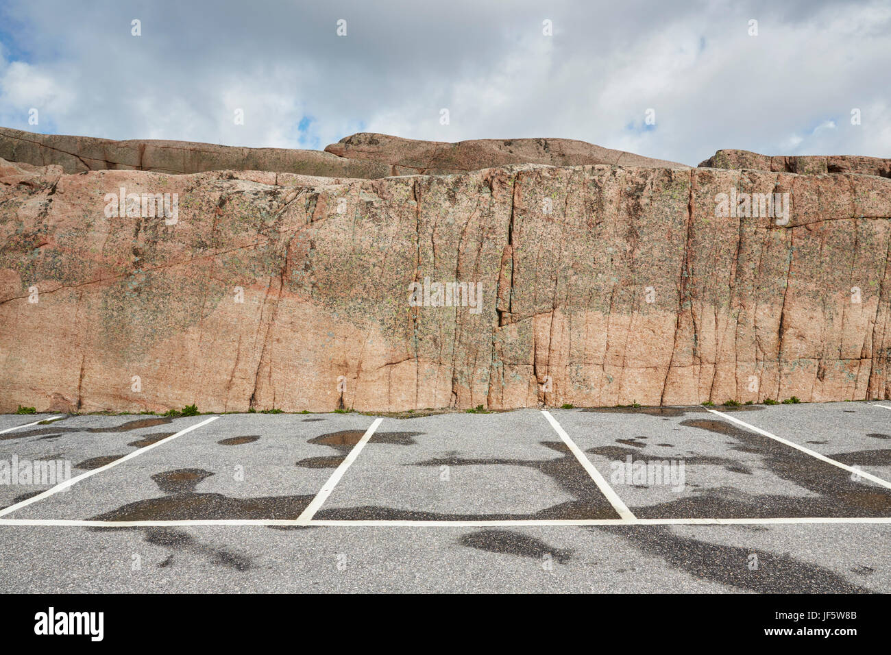 Leere Parkplätze Stockfoto