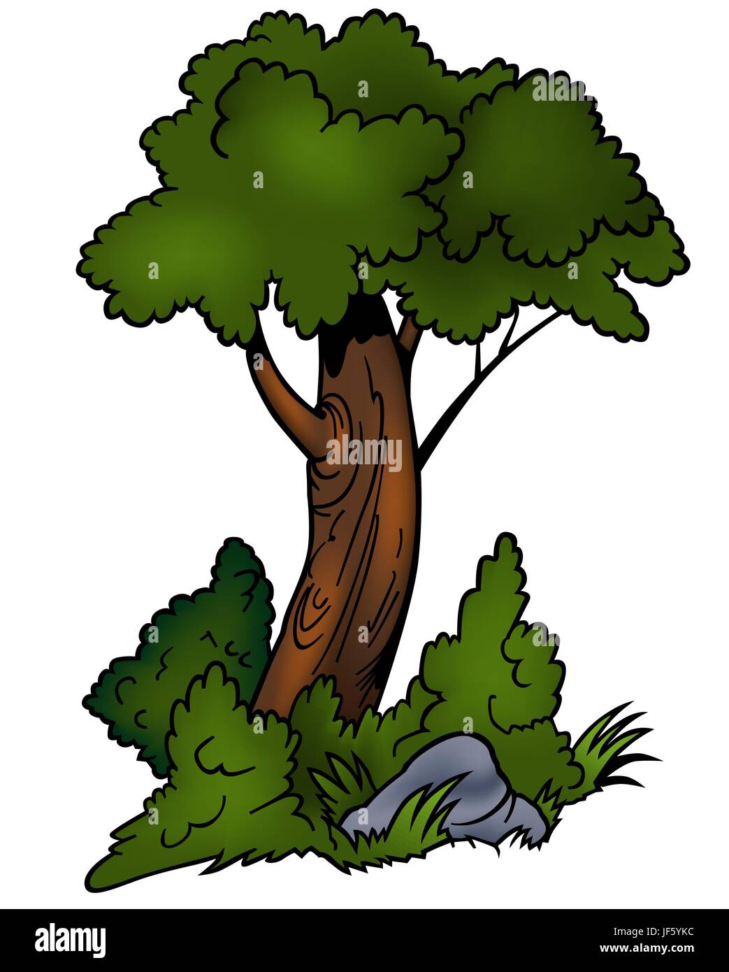Baum Cartoon Vektor Pflanze Isoliert Comic Baum Braun Braun Brunett Stock Vektorgrafik Alamy