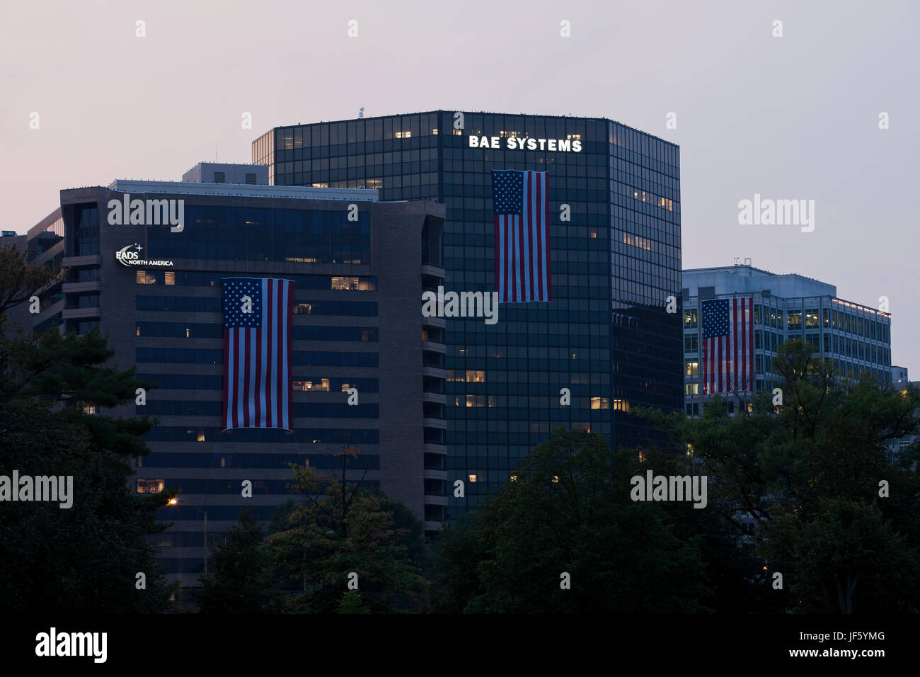 BAE Systems zentrale Gebäude - Arlington, Virginia, Vereinigte Staaten Stockfoto