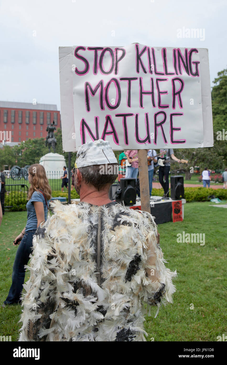 September 03, 2011: Umweltschützer protestieren Keystone XL Pipeline (tar sands, Umwelt Protest) - Washington, DC, USA Stockfoto
