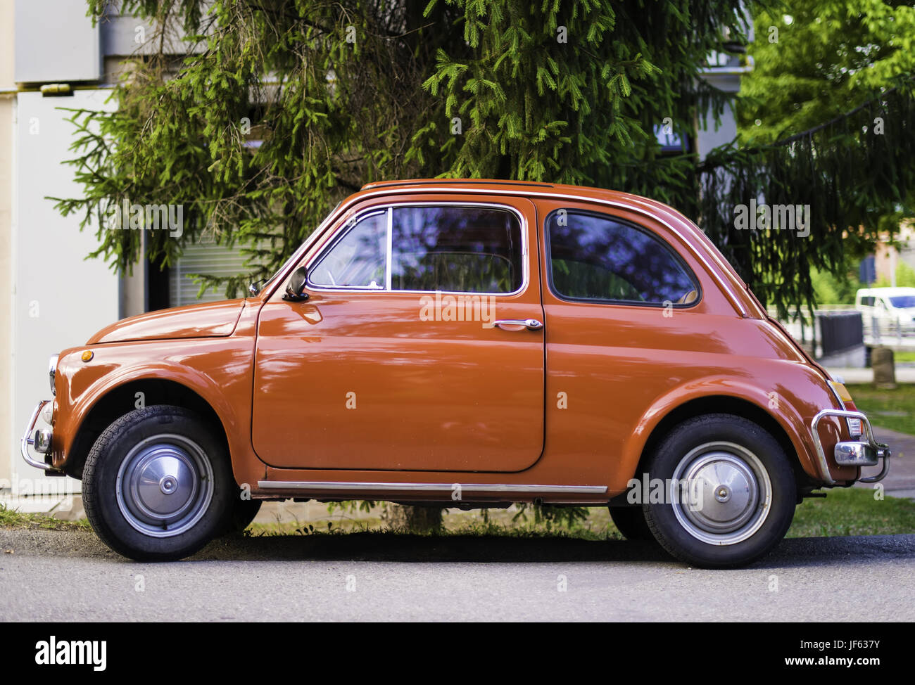 Kleine vintage italienischen Autos Fiat Abarth Stockfotografie Alamy
