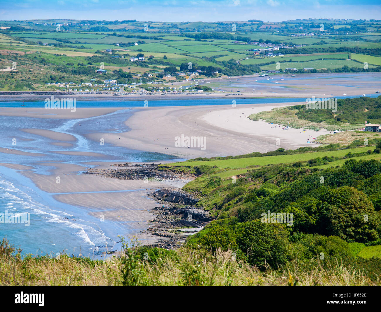 Poppit Sands, sitzt ein Strand in der Nähe von Cardigan in West Wales an der Mündung der Teifi Stockfoto