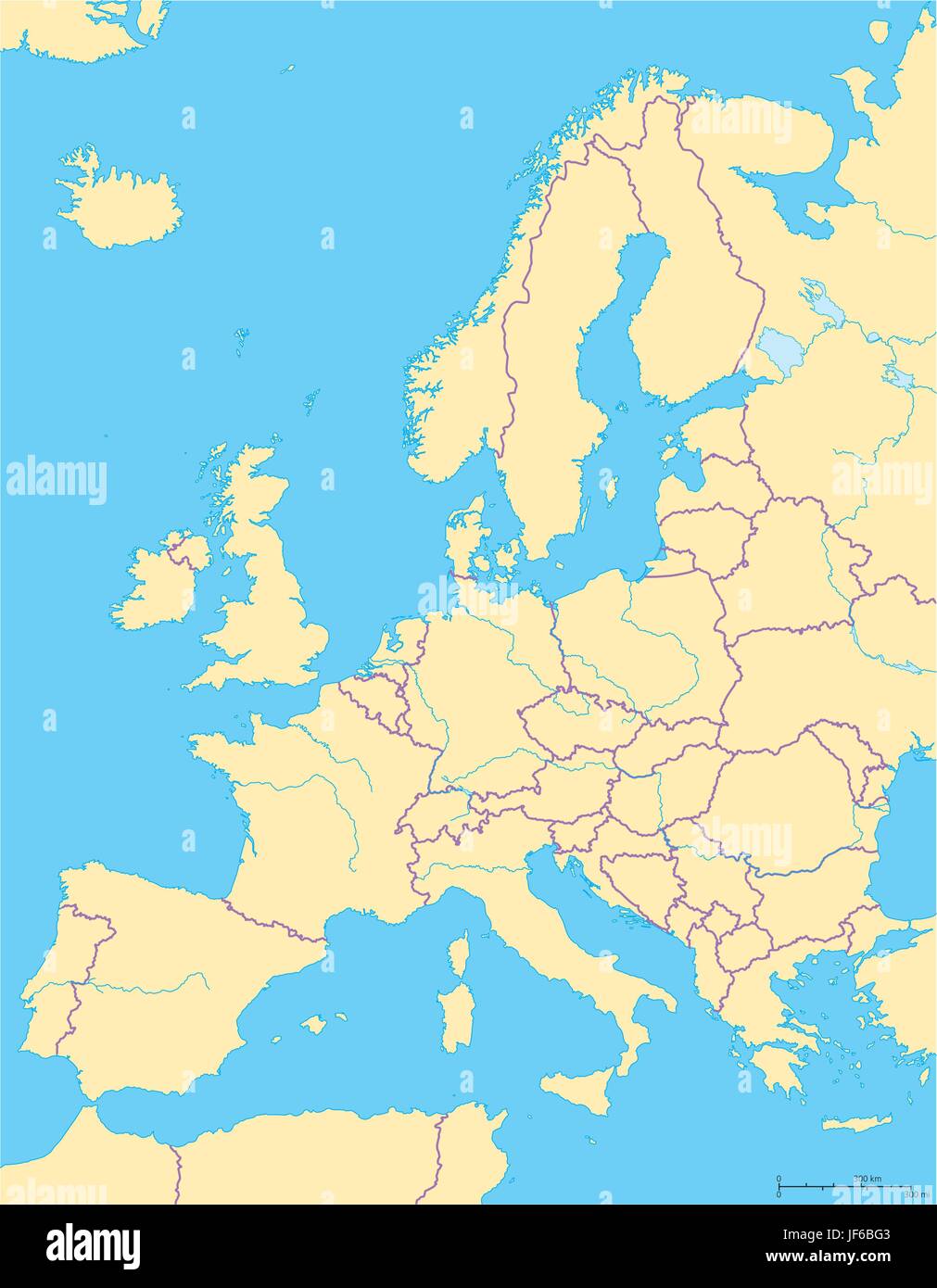 Politik, Europa, Kontinent, Europäische Union, Eurasien, Karte, Atlas, Karte von der Stock Vektor
