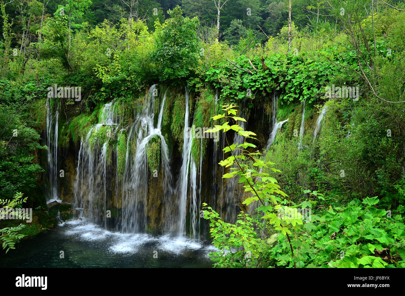 Wasserfall, Nationalpark Plitvicer Seen, Stockfoto