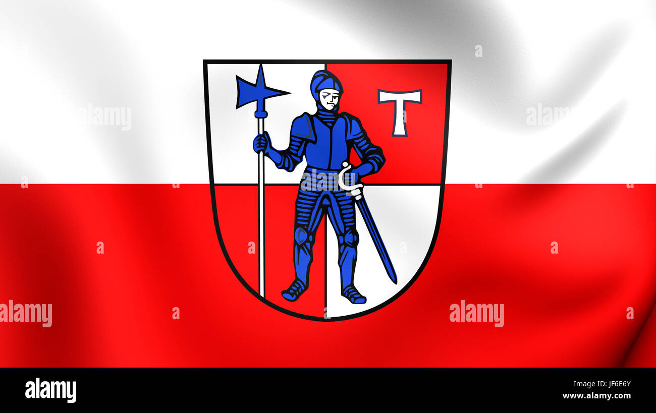 Flagge von Eltmann Stockfoto