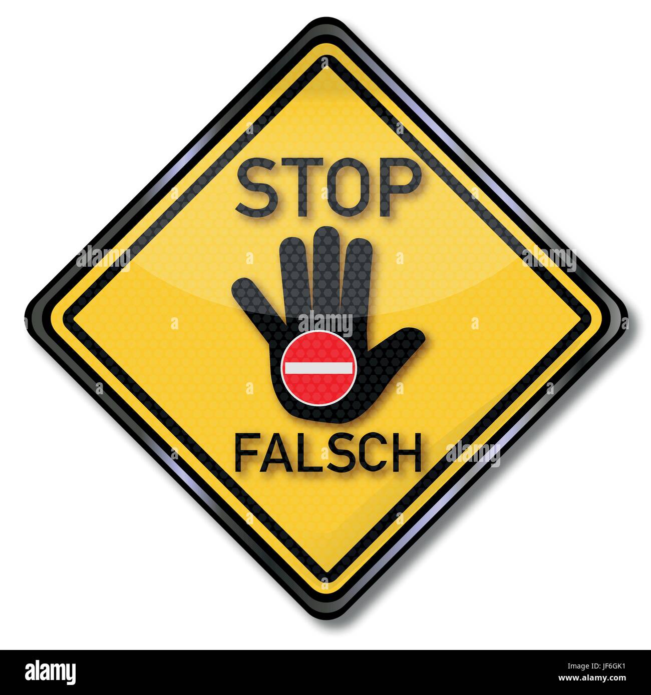 Stop Schild Geben Sie Nicht Falsch Stock Vektorgrafik Alamy