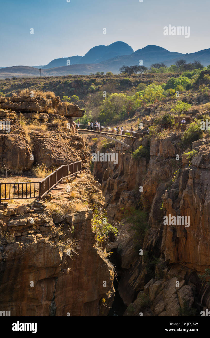 Brücke bei Bourke Luck Potholes, Blyde River Canyon, Südafrika, Afrika Stockfoto