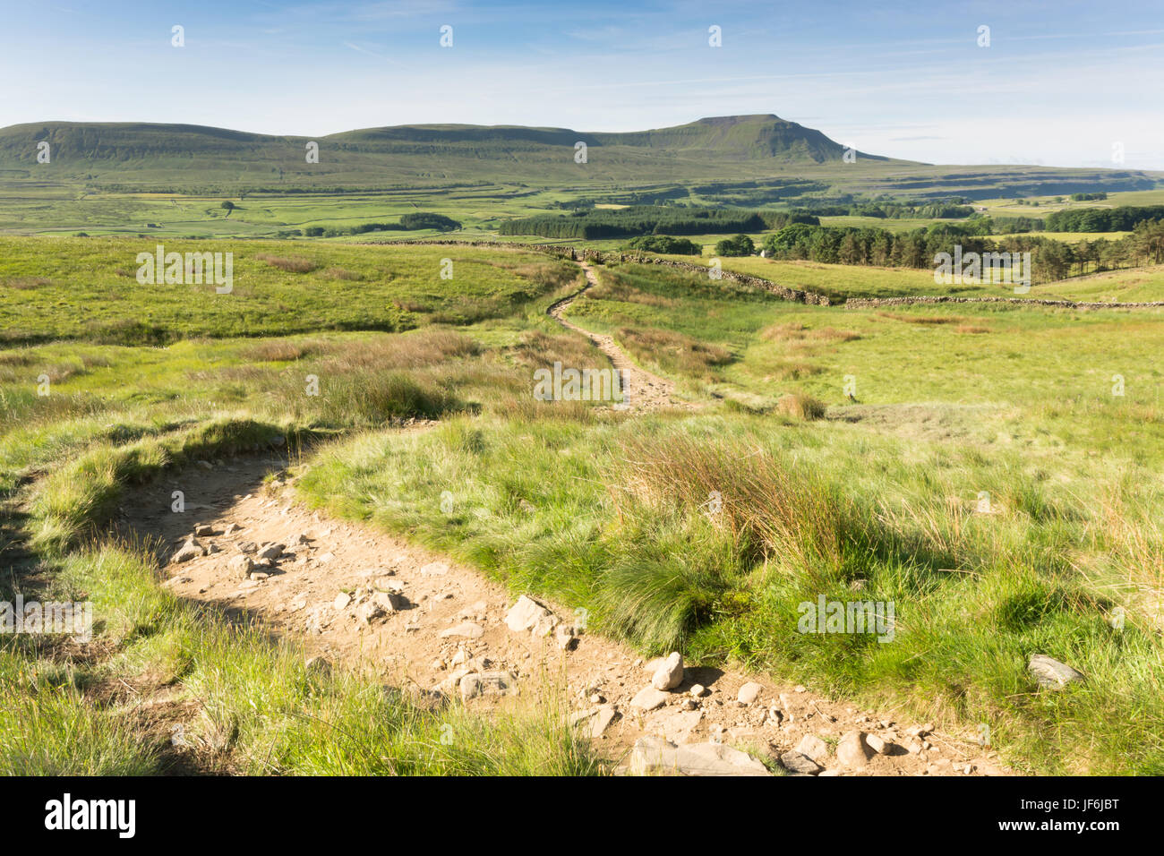 Die 3 Gipfel Weg Ingleborough Stockfoto