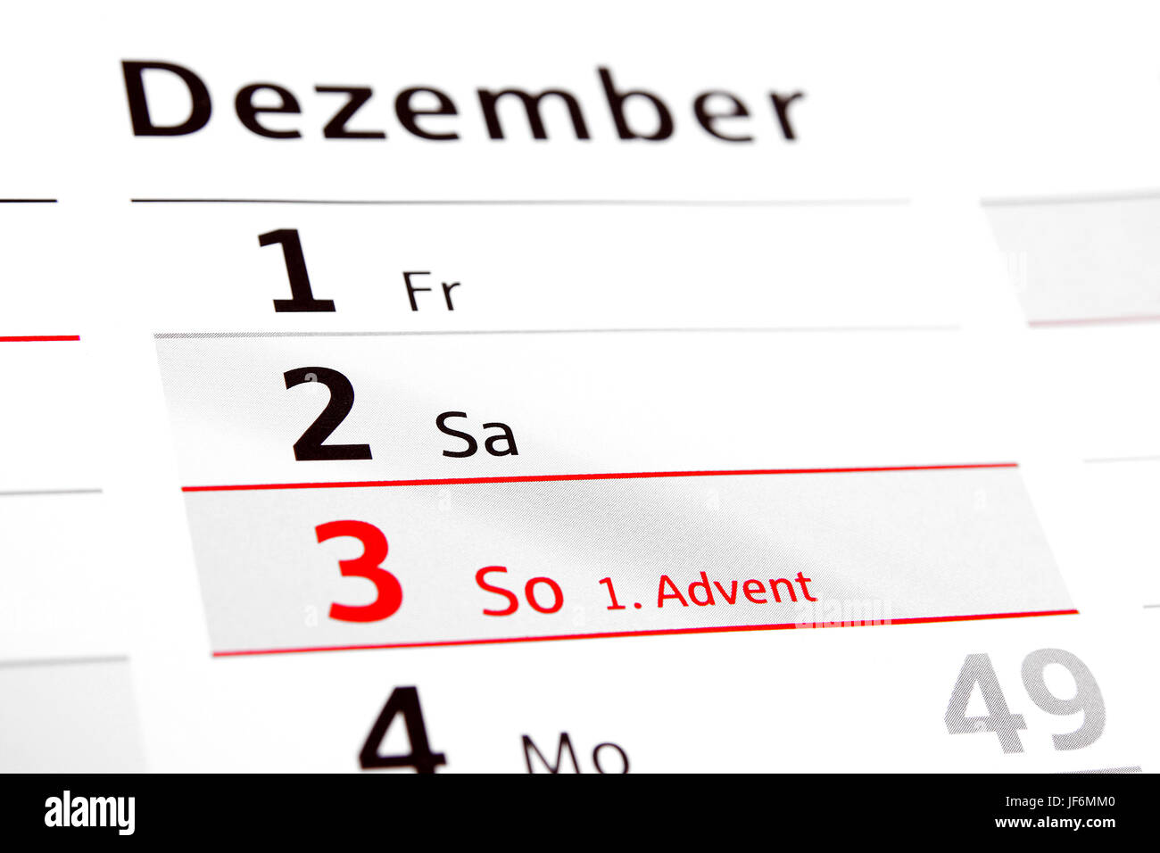 1. Advent Stockfoto