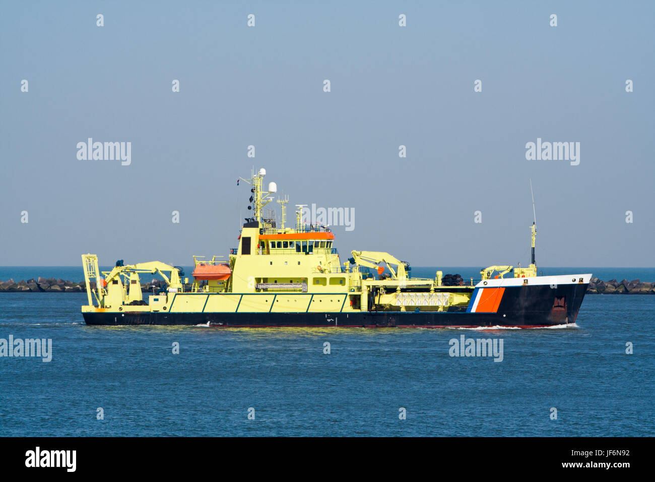 Niederländische Küstenwache Schiff im Hafen von Rotterdam. Holland Stockfoto