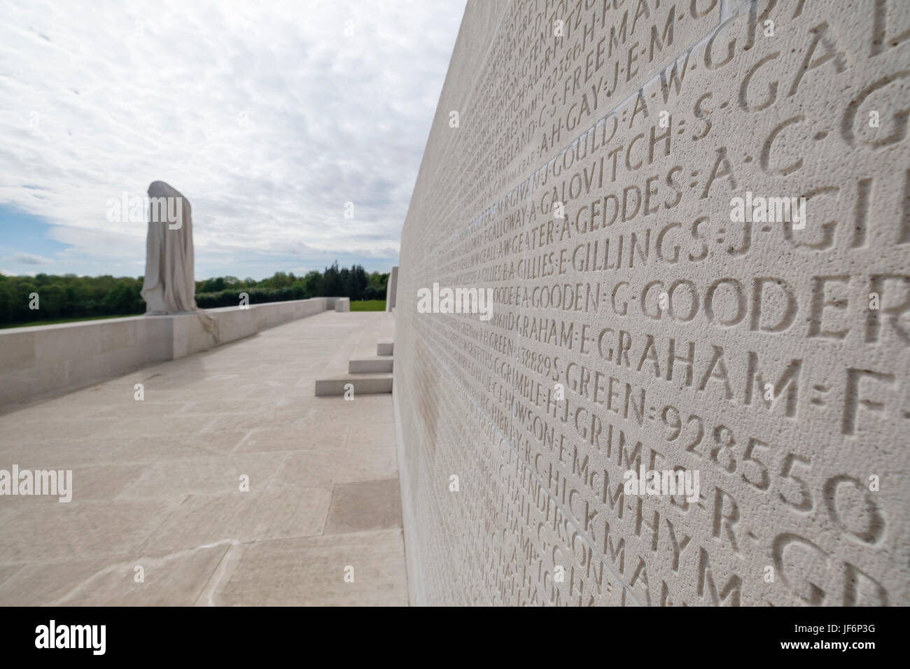 Die kanadischen National Vimy Memorial, Frankreich Stockfoto