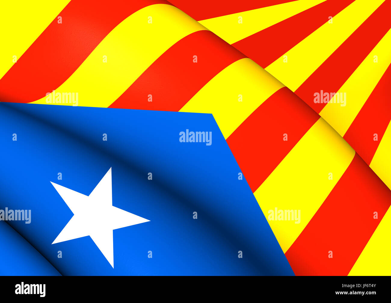 Blaue Flagge Estelada Stockfoto
