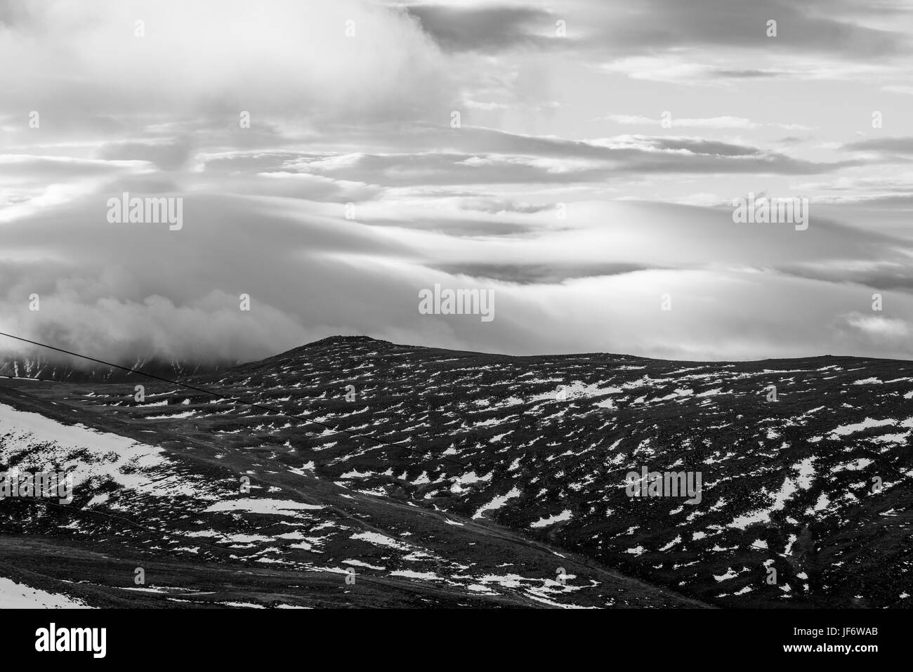 Ein Schuss von Cairn Gorm Berg in den schottischen Highlands. Stockfoto