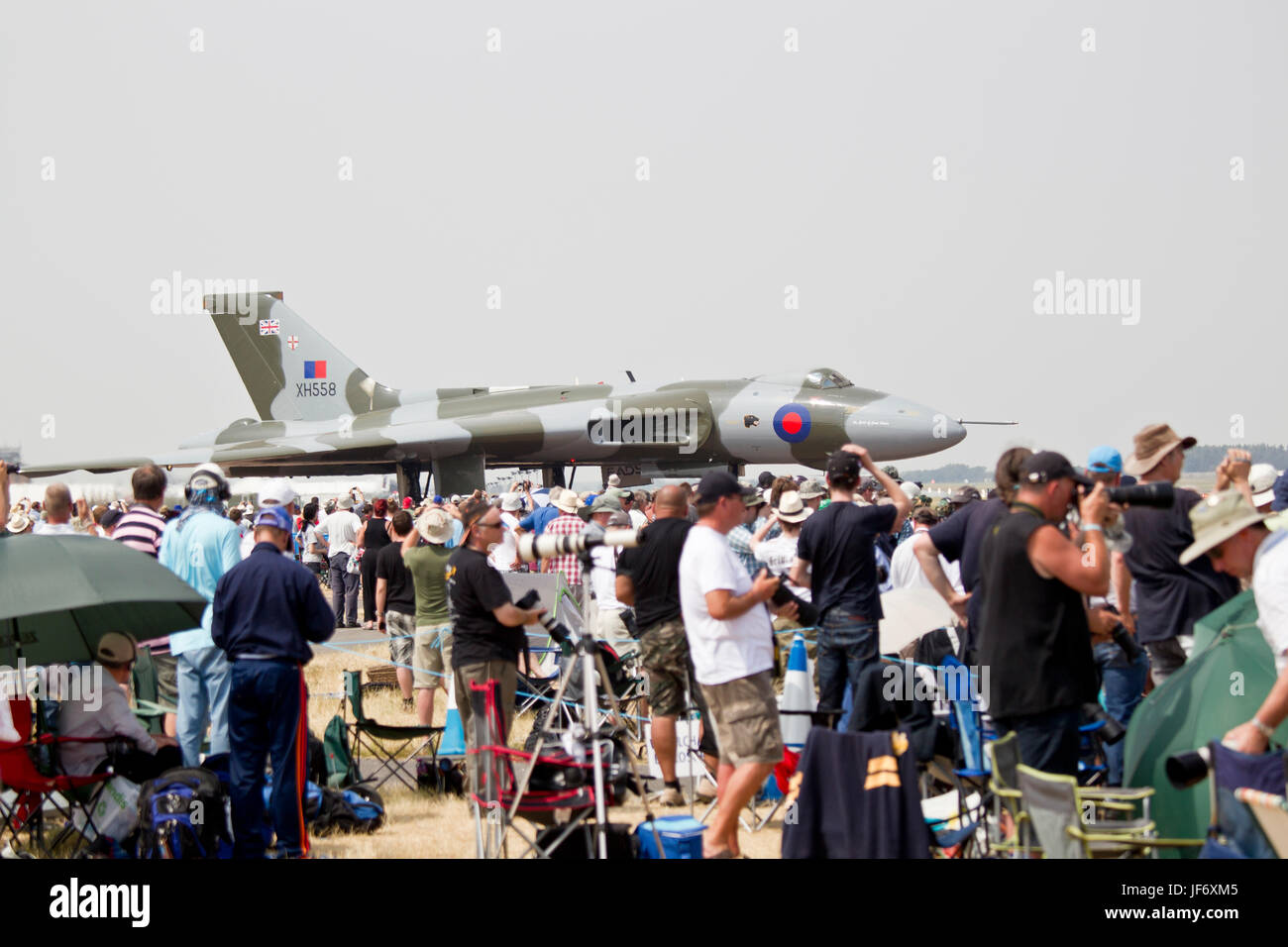 Avro Vulcan XH558 am Royal International Air Tattoo, RAF Fairford, Gloucestershire Stockfoto