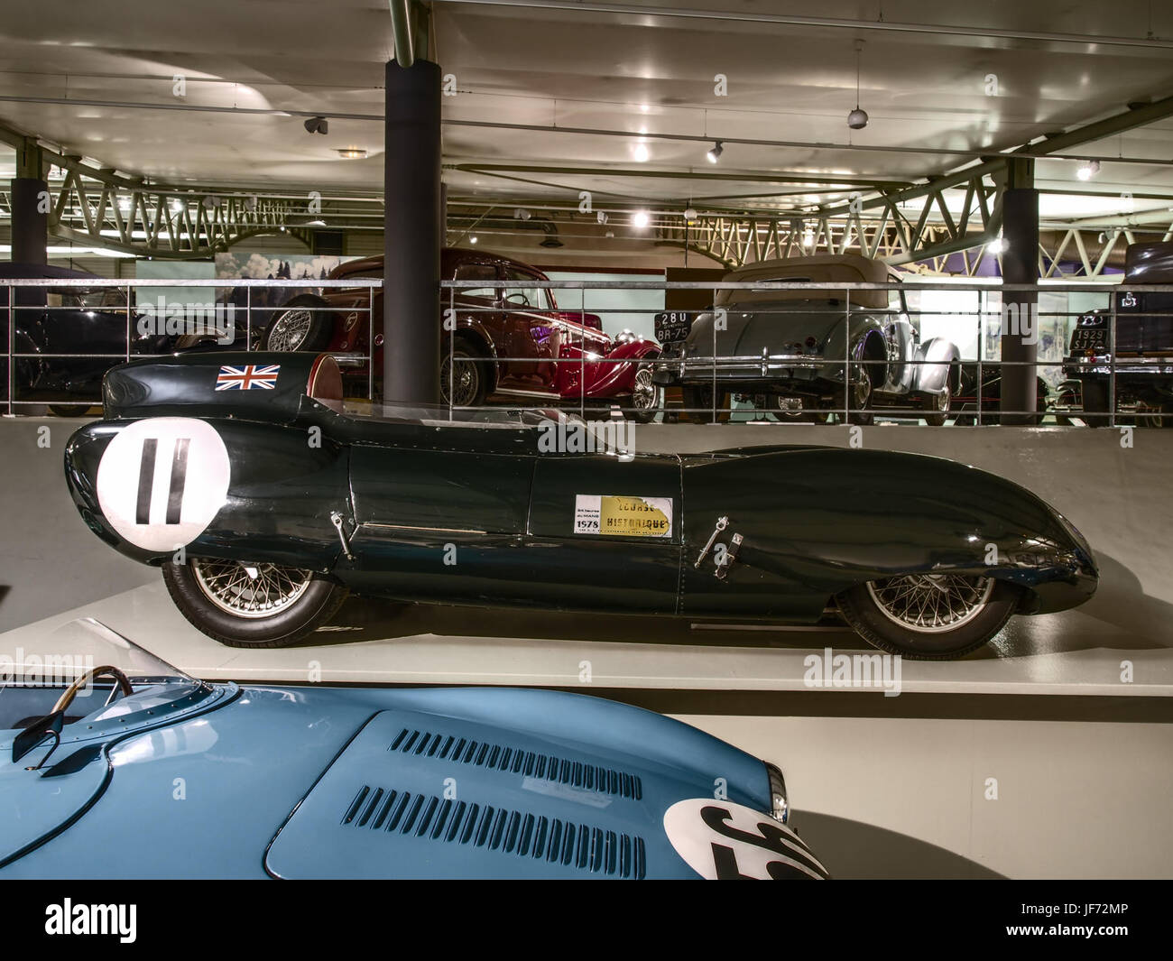 Der 1956er Lotus XI, ein leichter Rennwagen mit 1098 ccm Vierzylindermotor, erreichte Geschwindigkeiten von bis zu 204 km/h und war in den 1950er Jahren ein herausragender Einstieg in Le Mans Stockfoto