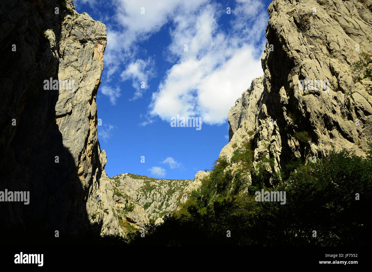 Landschaft, Canyon, Berge, Kroatien, Europa Stockfoto