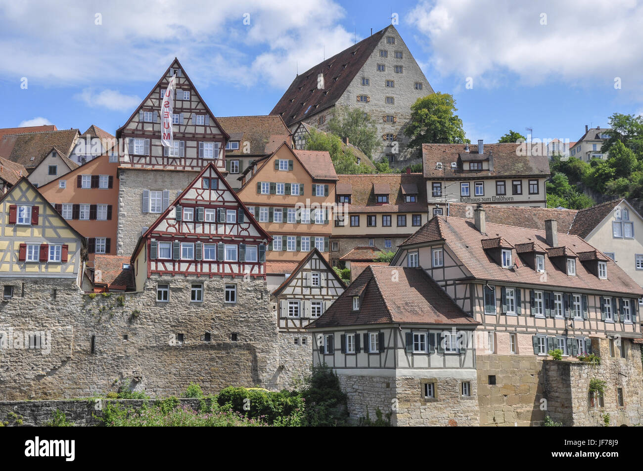 Stadt Panorama von Schwäbisch Hall, Deutschland Stockfotografie Alamy
