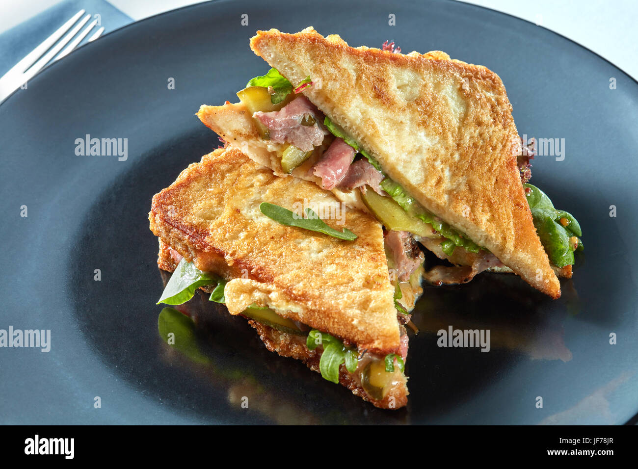 Gesunde Sandwich mit Speck Stockfoto
