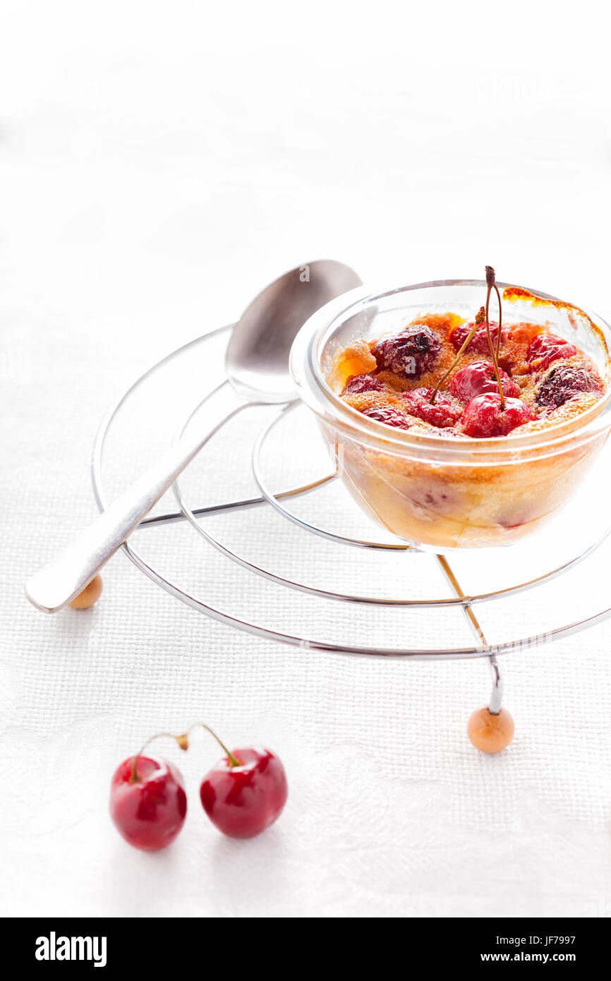 Clafoutis Glutenfreies Mehl von Reis Stockfoto