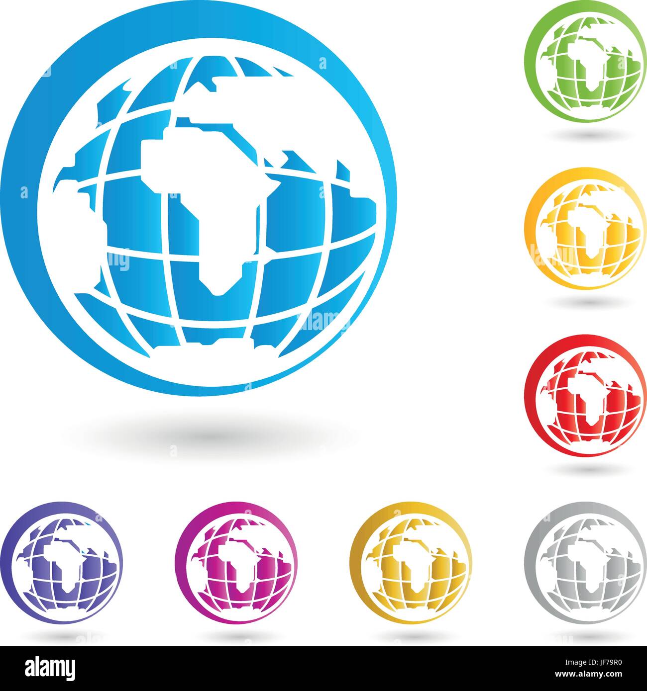 Logogram, Globus, Planeten, Erde, Welt, global, Geographie, Atlas, Karte von der Stock Vektor