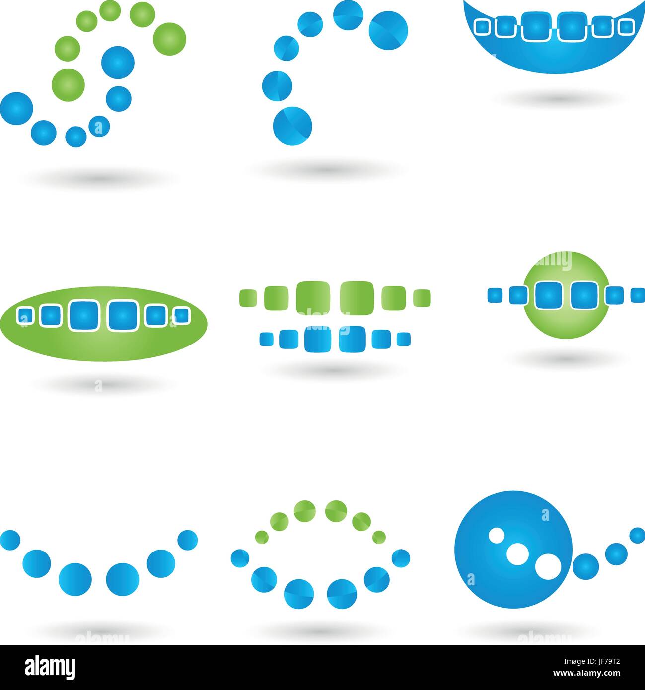 Zahnarzt Logos, Sammlung, Zahnmedizin Stock Vektor