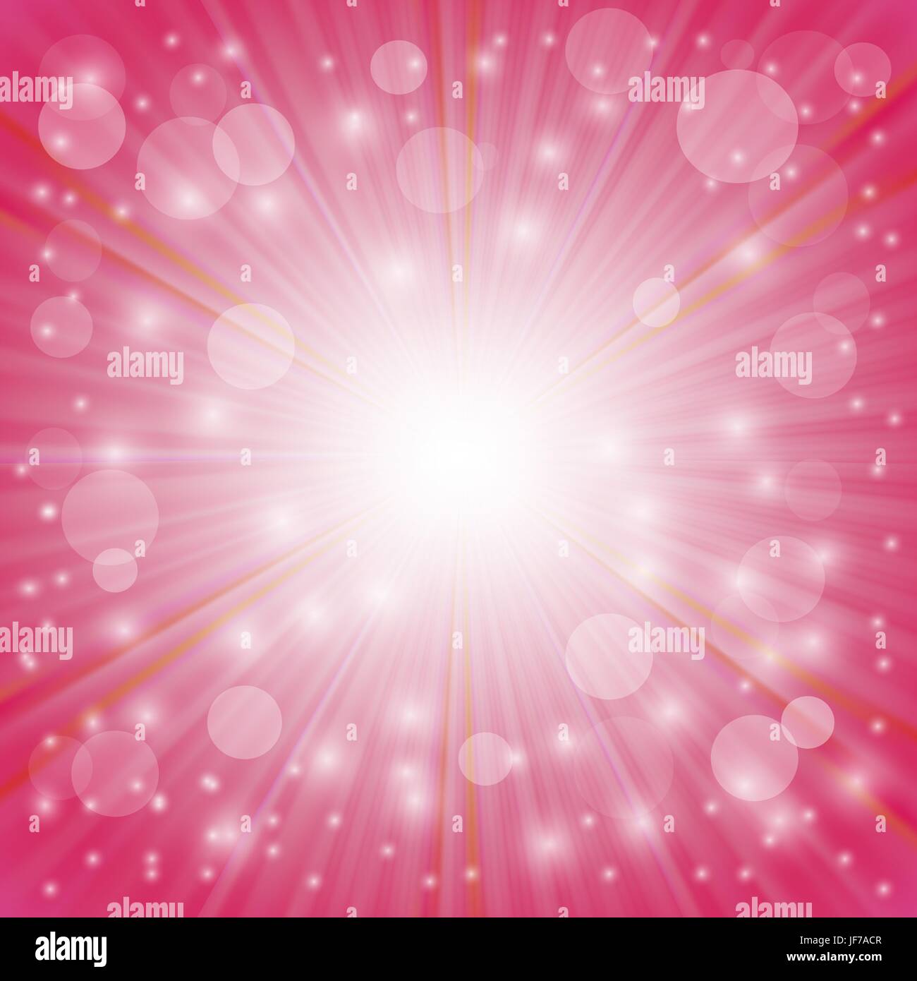 Rosa Hintergrund. Sonne platzen auf rosa Hintergrund. Ray-Hintergrund mit Sternen Stock Vektor