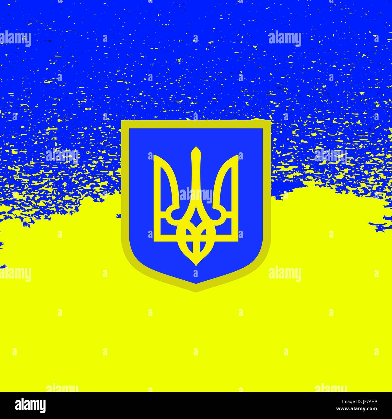 Gelbe blaue Flagge der Ukraine Symbol der Unabhängigkeit Stock-Vektorgrafik  - Alamy