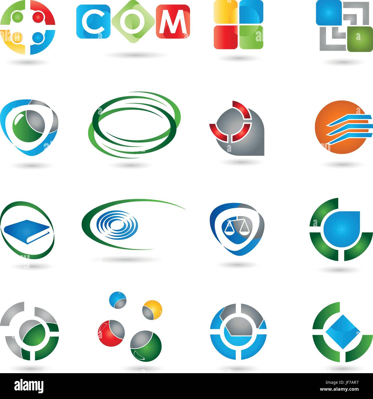 Sammlung von Logos, Symbol, Vektor, 3d Stock Vektor