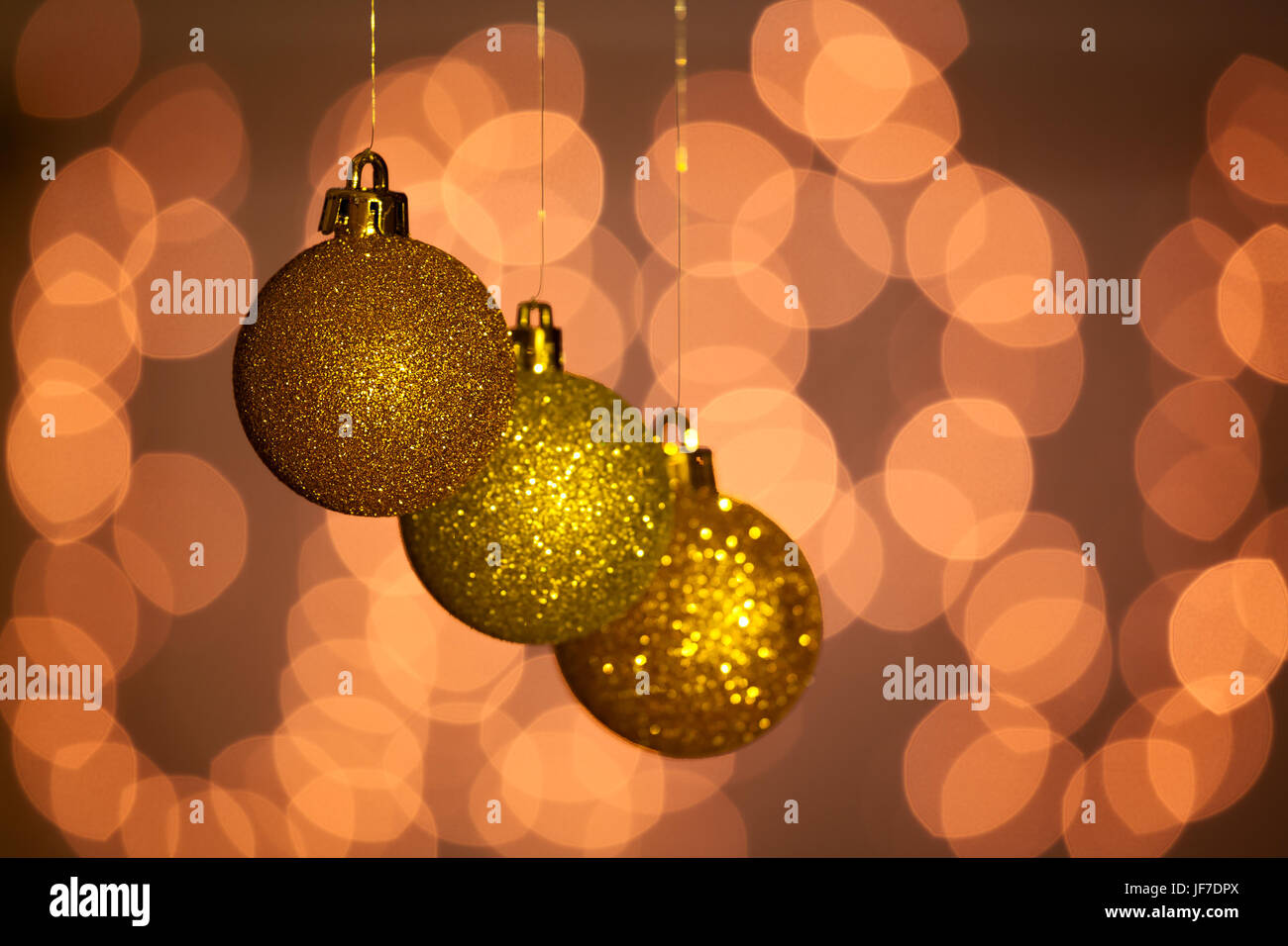 Weihnachten goldene Kugeln Stockfoto