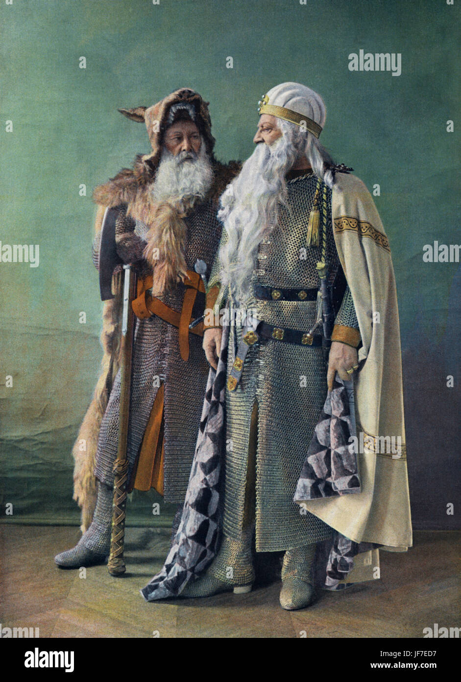 Spielen Jean Mounet-Sully als Job und Paul Mounet als Magnus in Victor Hugos Les Burggrafen The Commanders/The Burggrafen (1843) VH: französischer Dichter, Schriftsteller und Dramatiker, 26. Februar 1802 — 22. Mai 1885 JMS: französischer Schauspieler, 28. Februar 1841 - 1916 PM: französischer Schauspieler und Bruder von Mounet-Sully, 1847-1922 Stockfoto