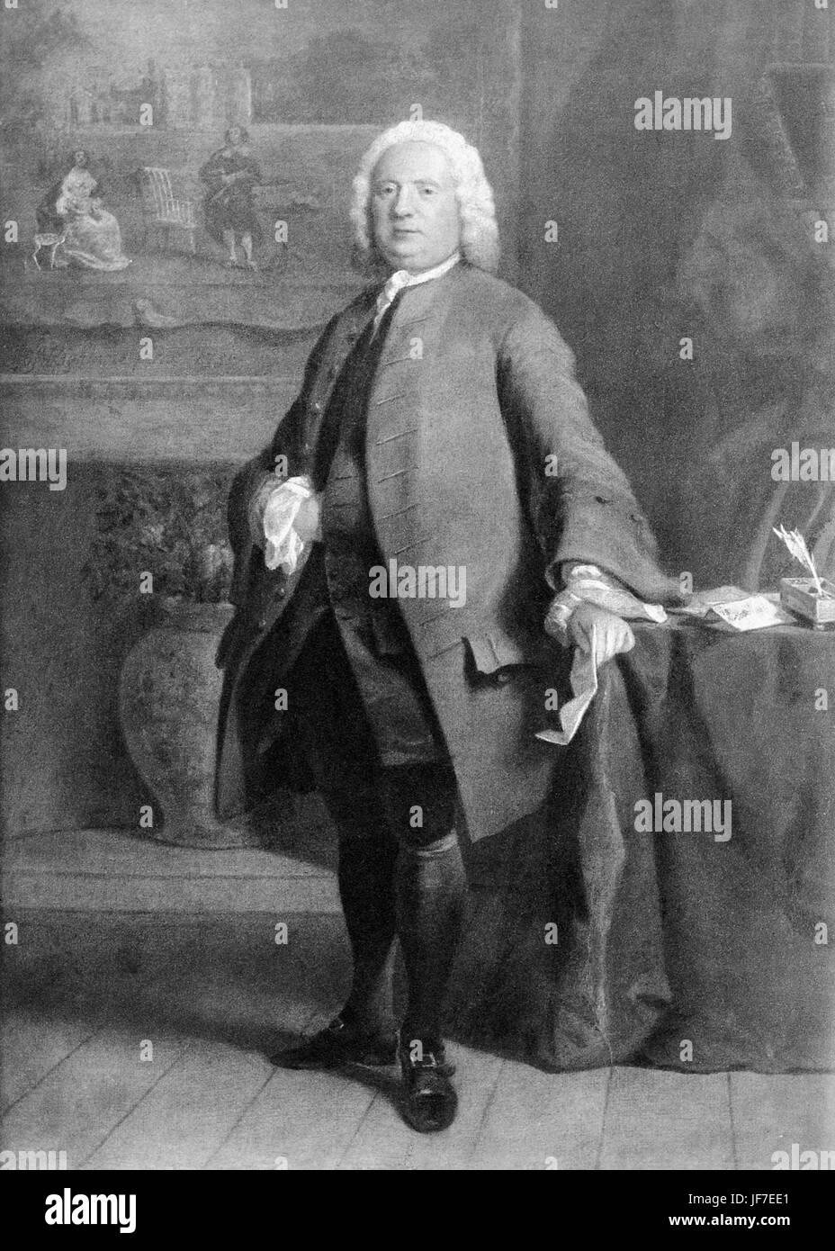 Samuel Richardson - englische Schriftsteller: 19. August 1689 – 4. Juli 1761. Nach dem Portrait von Joseph Highmore. Stockfoto