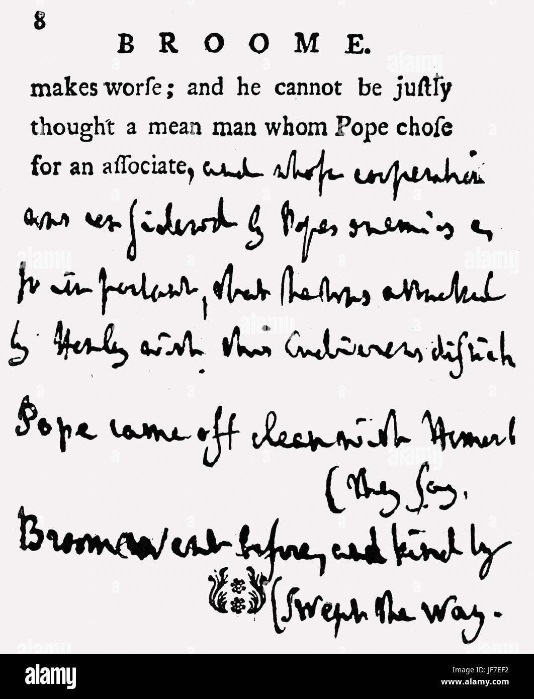 "Leben von der englischen Dichter - eine Seite von korrigiert Beweis aus den kritischen und biographischen Studien von Samuel Johnson. Englische Essayist, Biograf, Lexikograph und Kritiker der englischen Literatur, 18. September 1709 - 13. Dezember 1784. Stockfoto