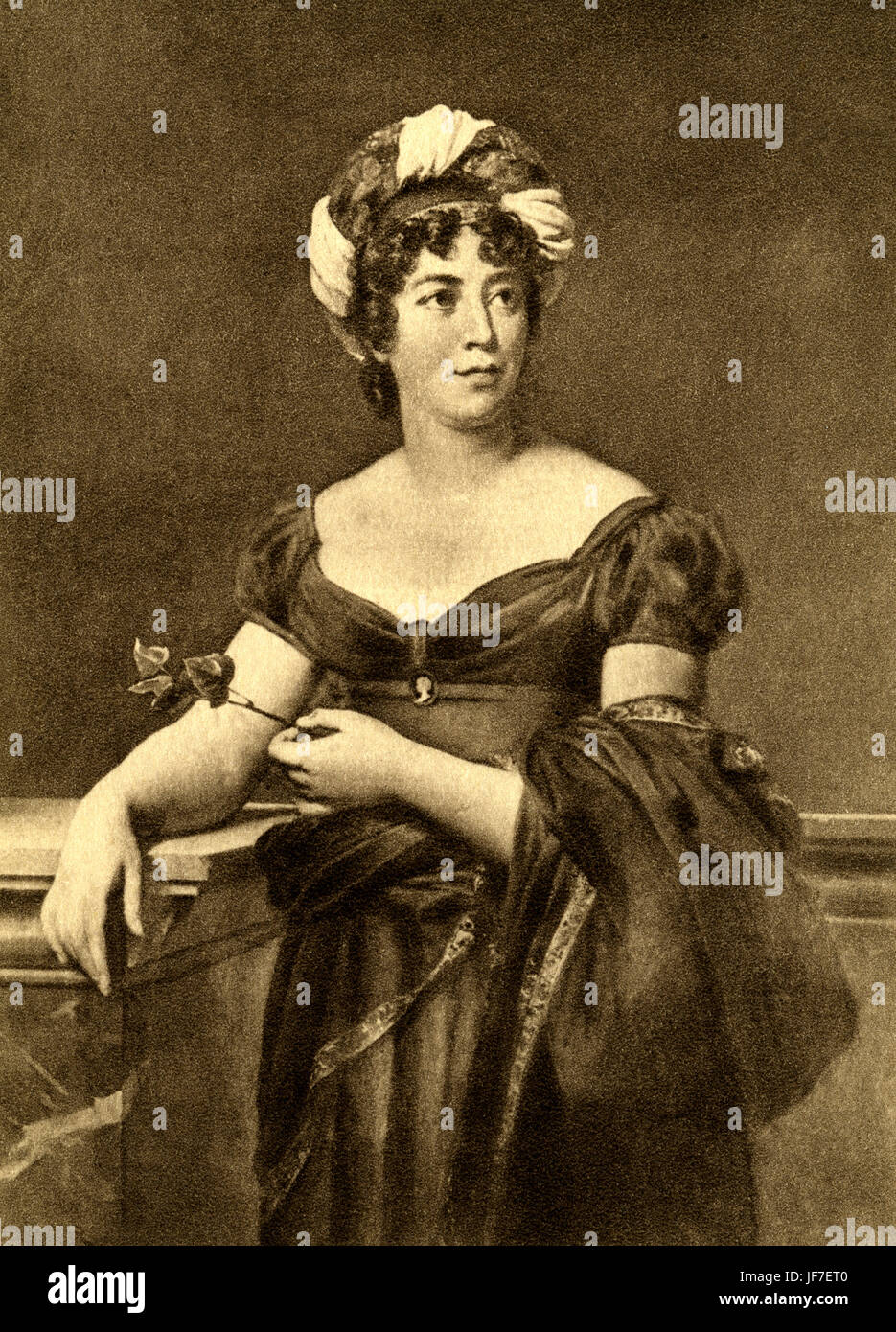 Madame de Staël (Baronne Anne Louise Germaine de Staël-Holstein), Portrait. Westschweizer Autor Leben in Paris und im Ausland, sie die literarischen Geschmack in Europa an der Wende des 18. und 19. Jahrhunderts geprägt. 22. April 1766 – 14. Juli 1817 Stockfoto