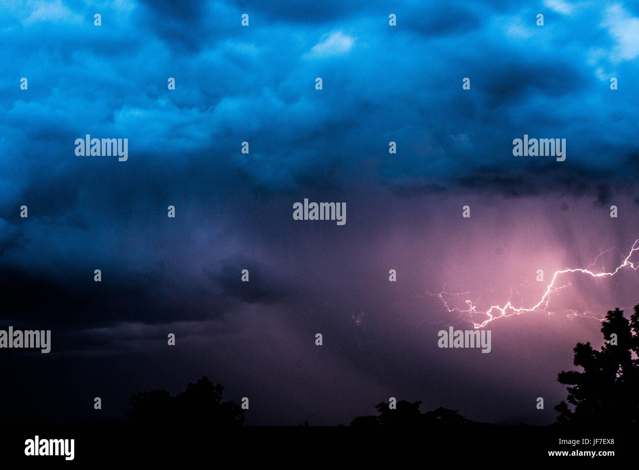 Blitz in Ljubljana Stockfoto