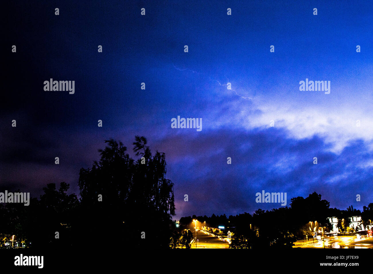 Blitz in Ljubljana Stockfoto
