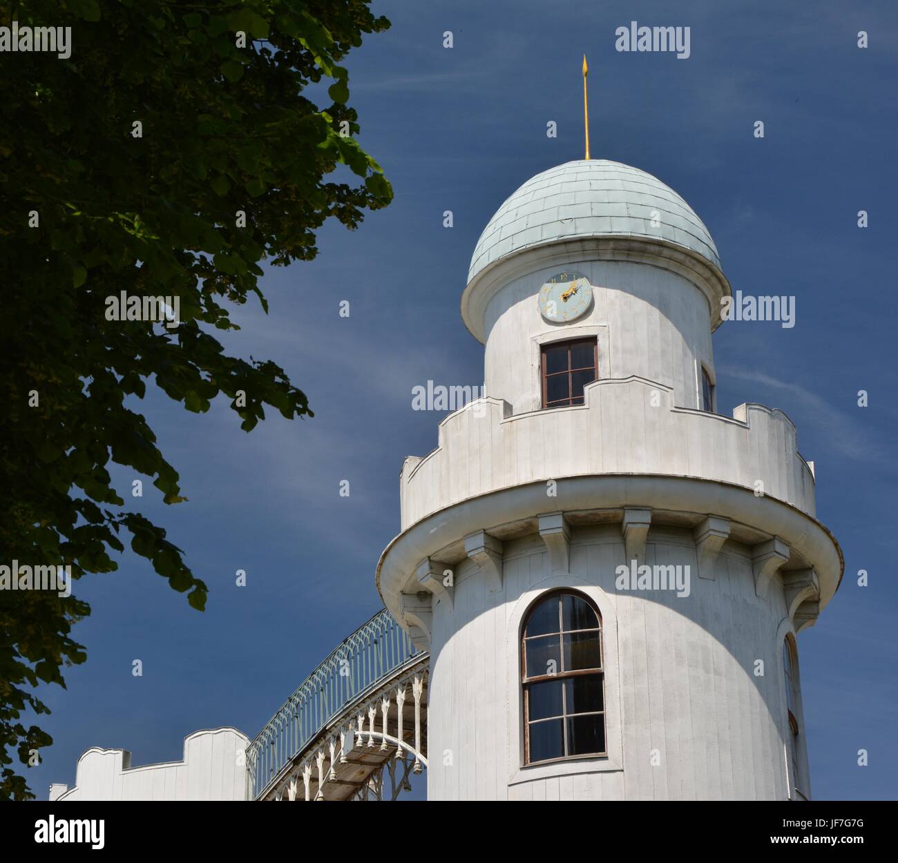 Das Schloss auf der Pfaueninsel (Pfaueninsel) in Berlin am 11. Juni 2017, Deutschland Stockfoto