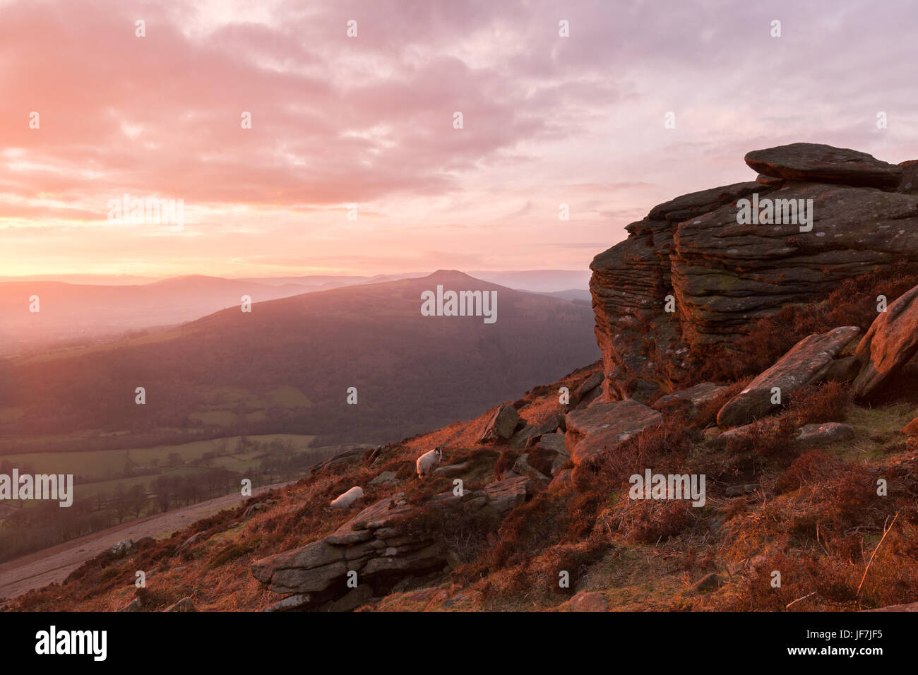 Bamford Edge, Peak District, Derbyshire Stockfoto