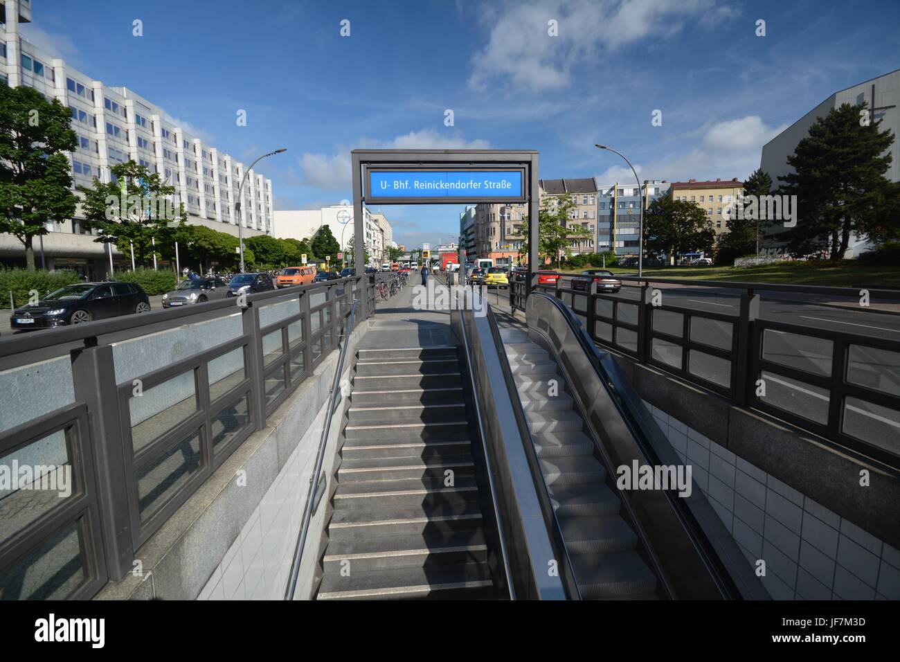 U-Bahnhof Reinickendorfer Straße in Berlin-Wedding am 14. Juni 2017, Deutschland Stockfoto