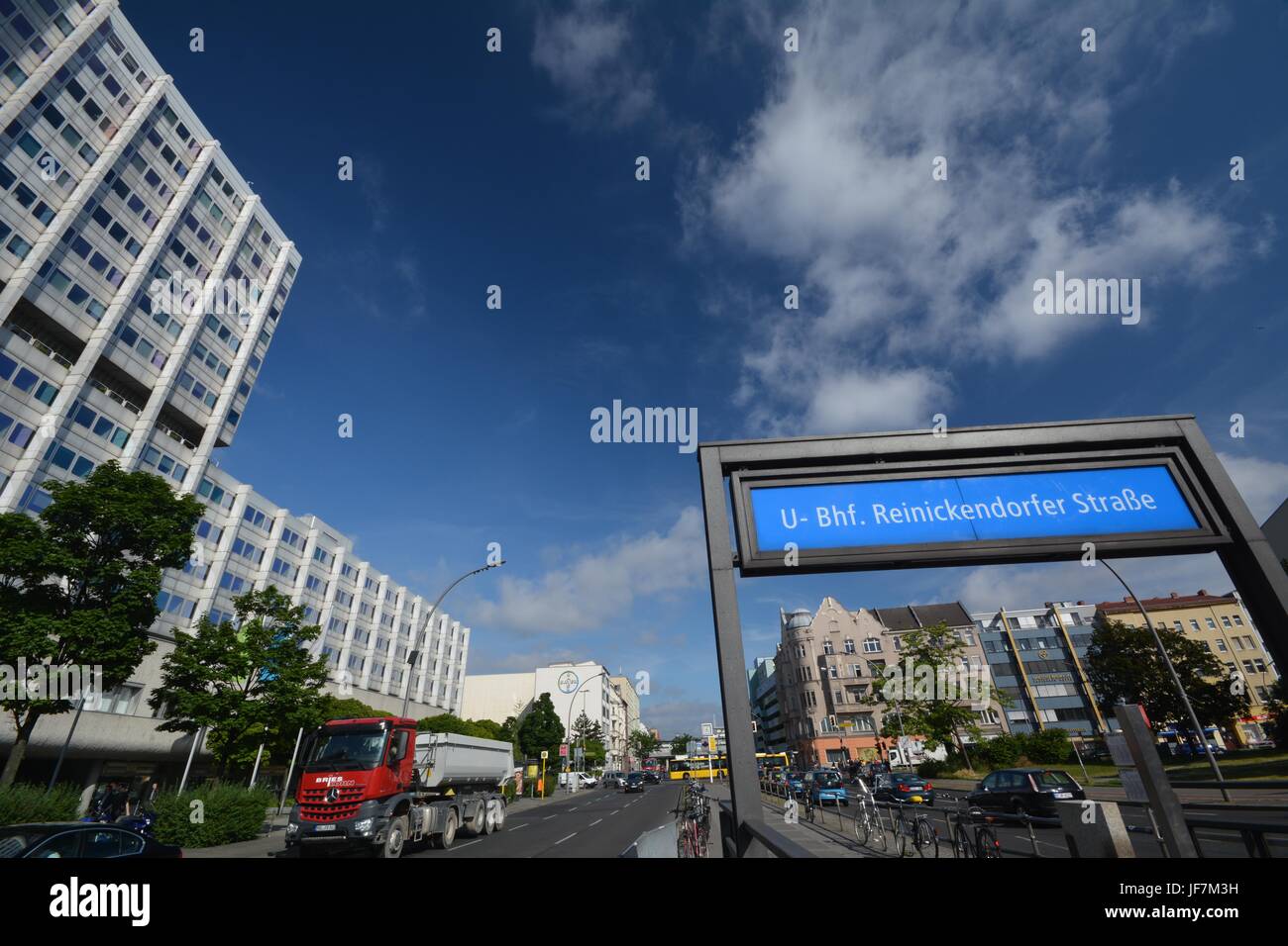 U-Bahnhof Reinickendorfer Straße in Berlin-Wedding am 14. Juni 2017, Deutschland Stockfoto