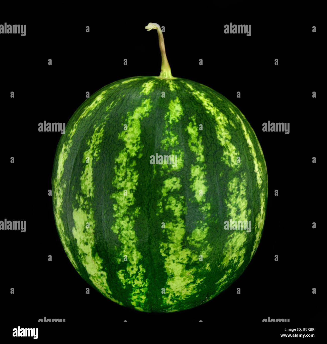 Wassermelone auf schwarzem Hintergrund Stockfoto