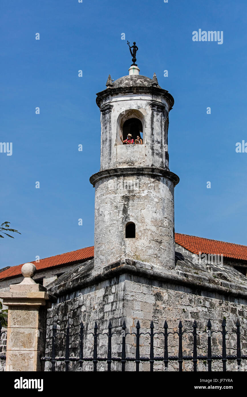 Rundturm der CASTILLO DE LA REAL FUERZA - Havanna Kuba Stockfoto
