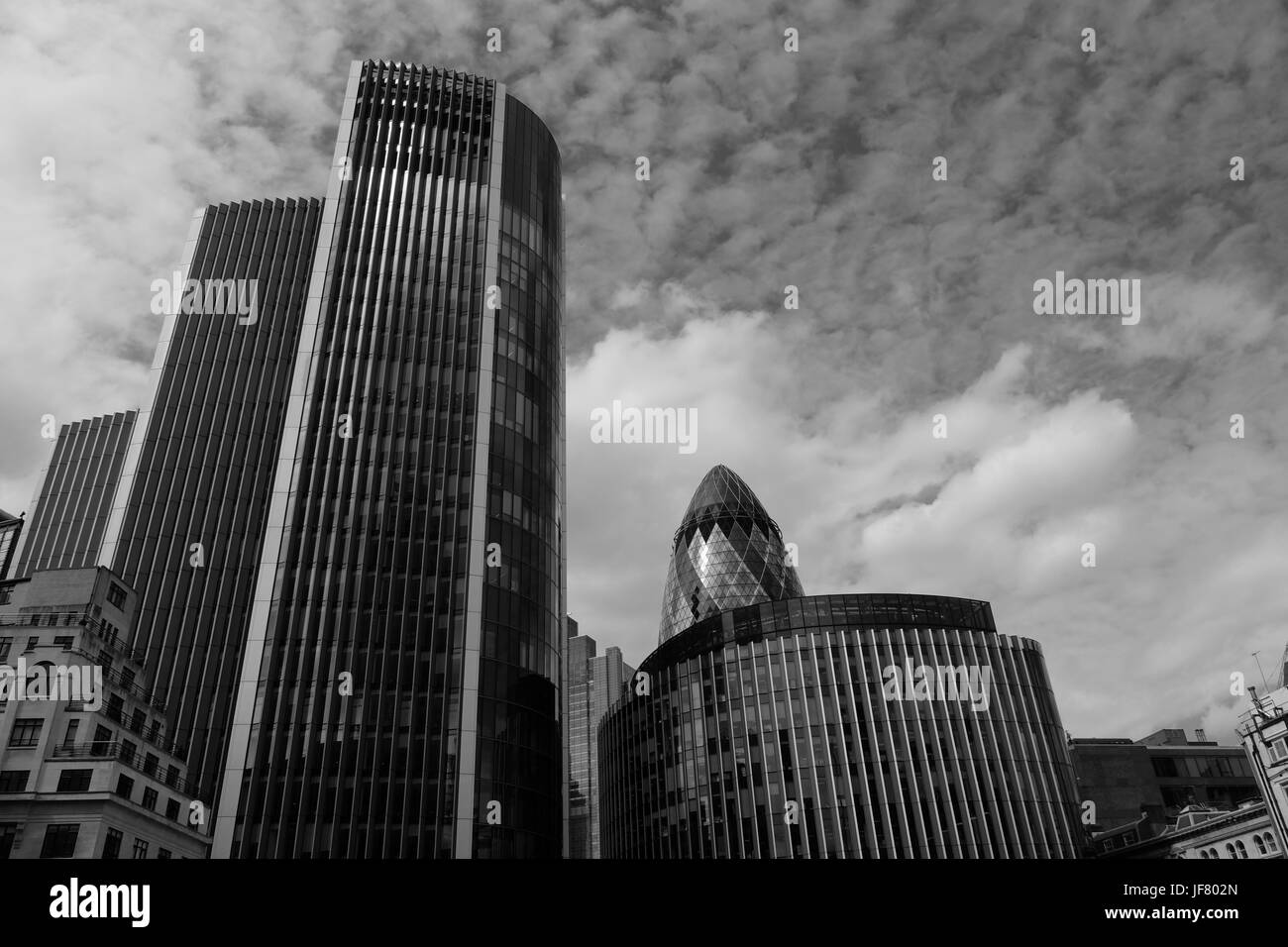 Der Londoner Skyline im Finanzsektor Stockfoto