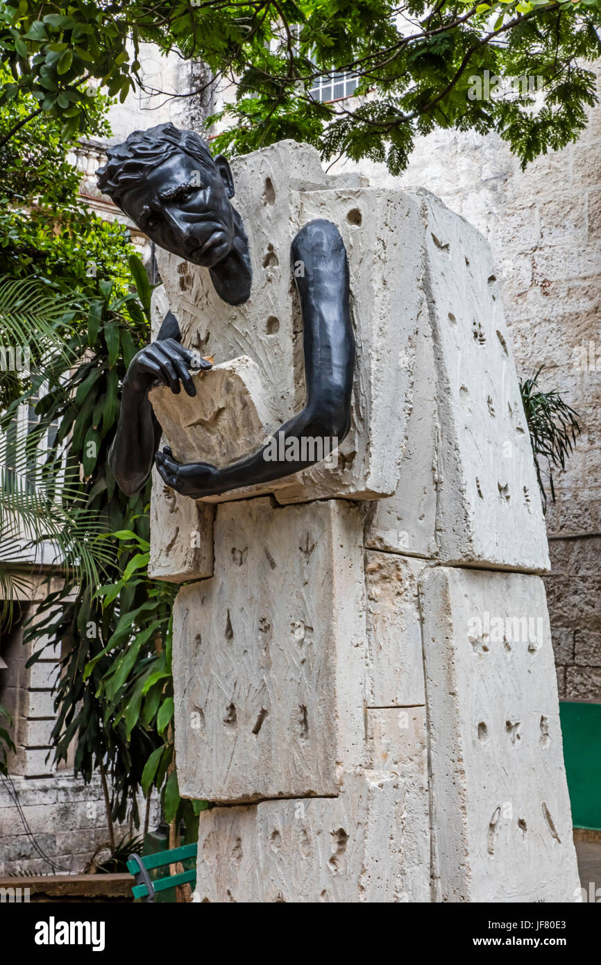Eine Skulptur in Vieja Habana - Havanna, Kuba Stockfoto