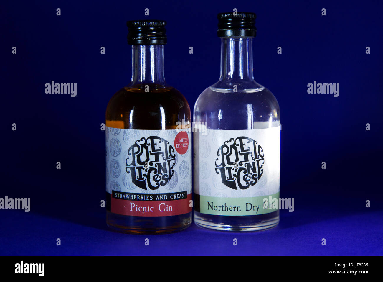 Picknick-Gin, eine Limited Edition Gin aromatisiert mit Erdbeeren und Sahne und nördlichen Dry Gin. Stockfoto