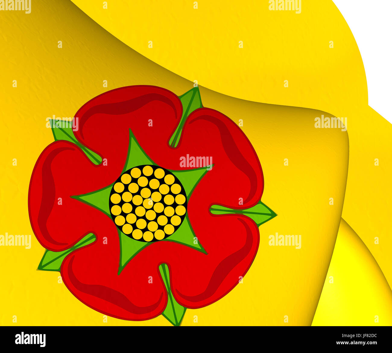 Flagge von Lancashire, England. Stockfoto