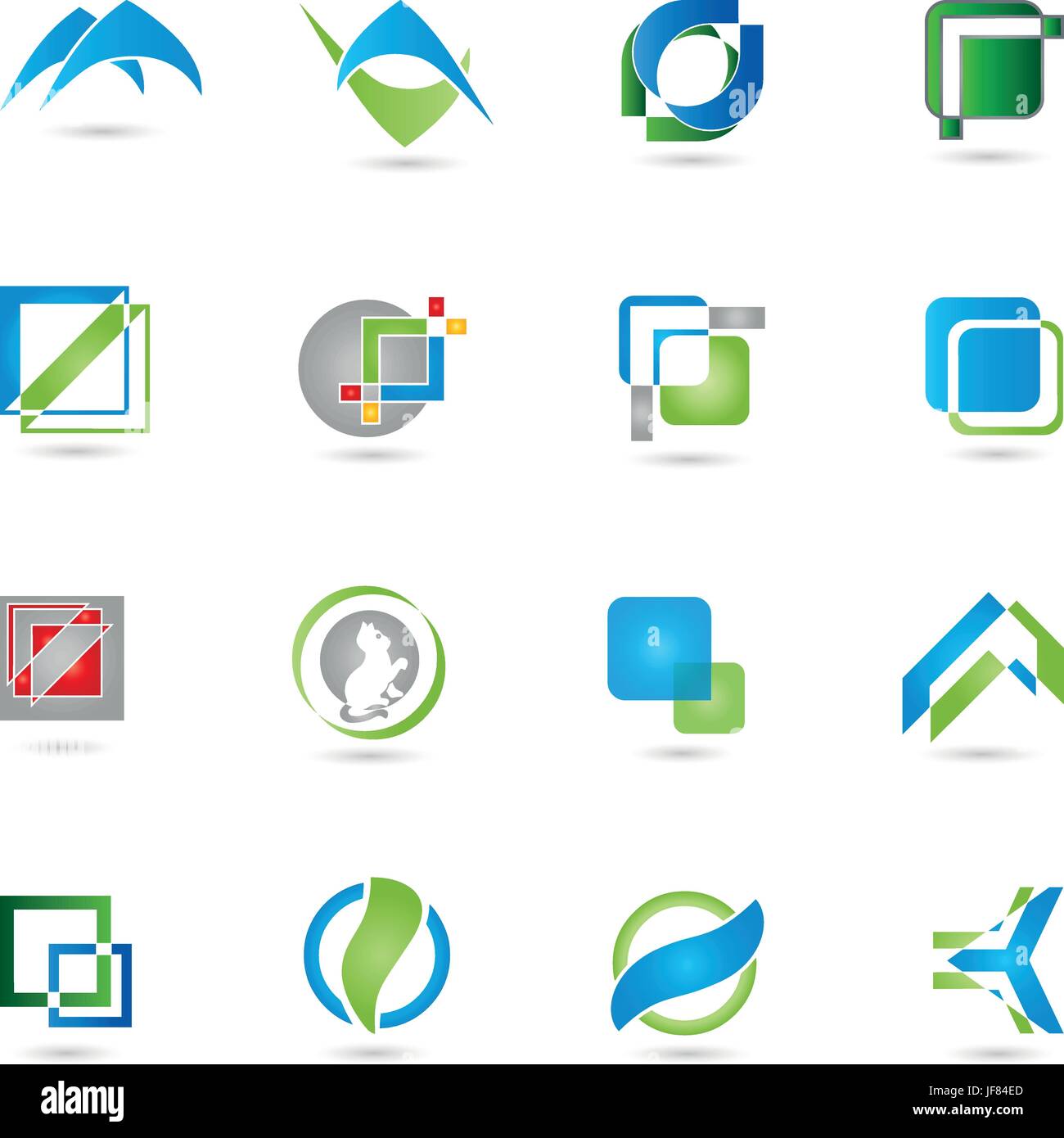 Sammlung von Logos, Symbol, Vektor, 3d Stock Vektor