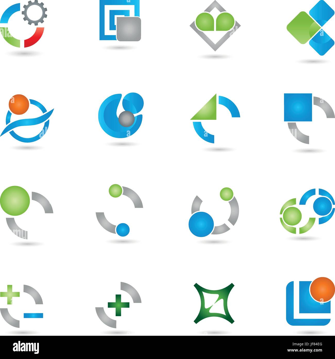 Sammlung von Logos, digitale Stock Vektor